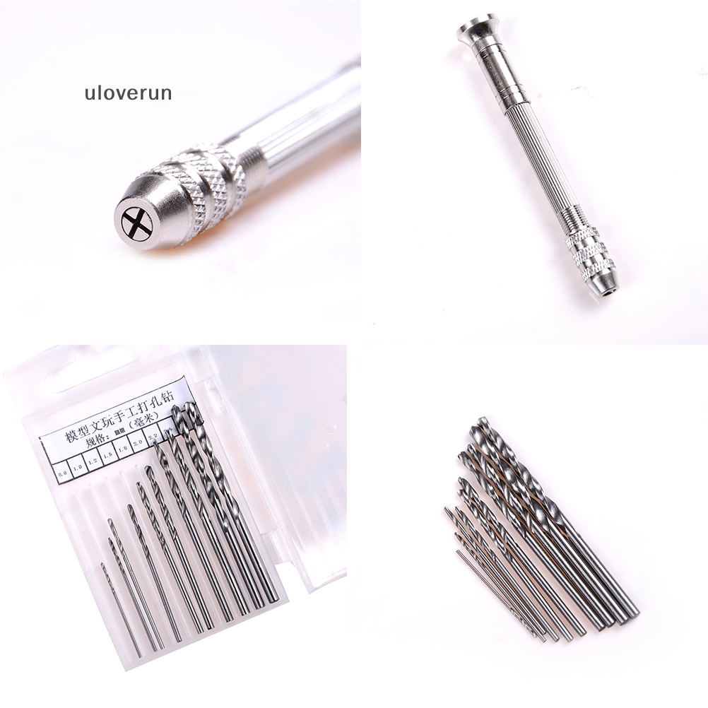 Máy Khoan Cầm Tay Mini Bằng Nhôm Kèm 10 Mũi Khoan Xoắn vn