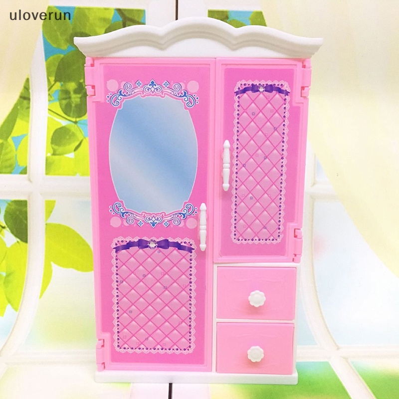 Uloverun Tủ Quần Áo Nội Thất Phòng Ngủ Cho Búp Bê Công Chúa Đồ Chơi Quà Tặng vn