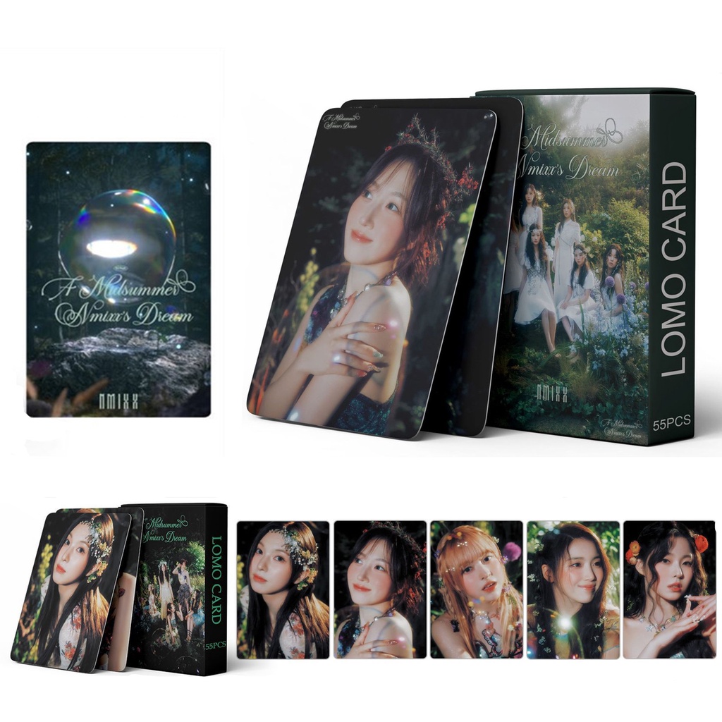55pcs/box NMIXX Photocards A Midsummer NMIXX’s Dream Album Lomo Cards Kpop Postcards  LETAOTAO2023