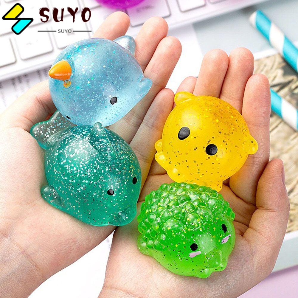SUYO Bóng Cao Su Mềm Giảm Căng Thẳng Hình Động Vật Xinh Xắn