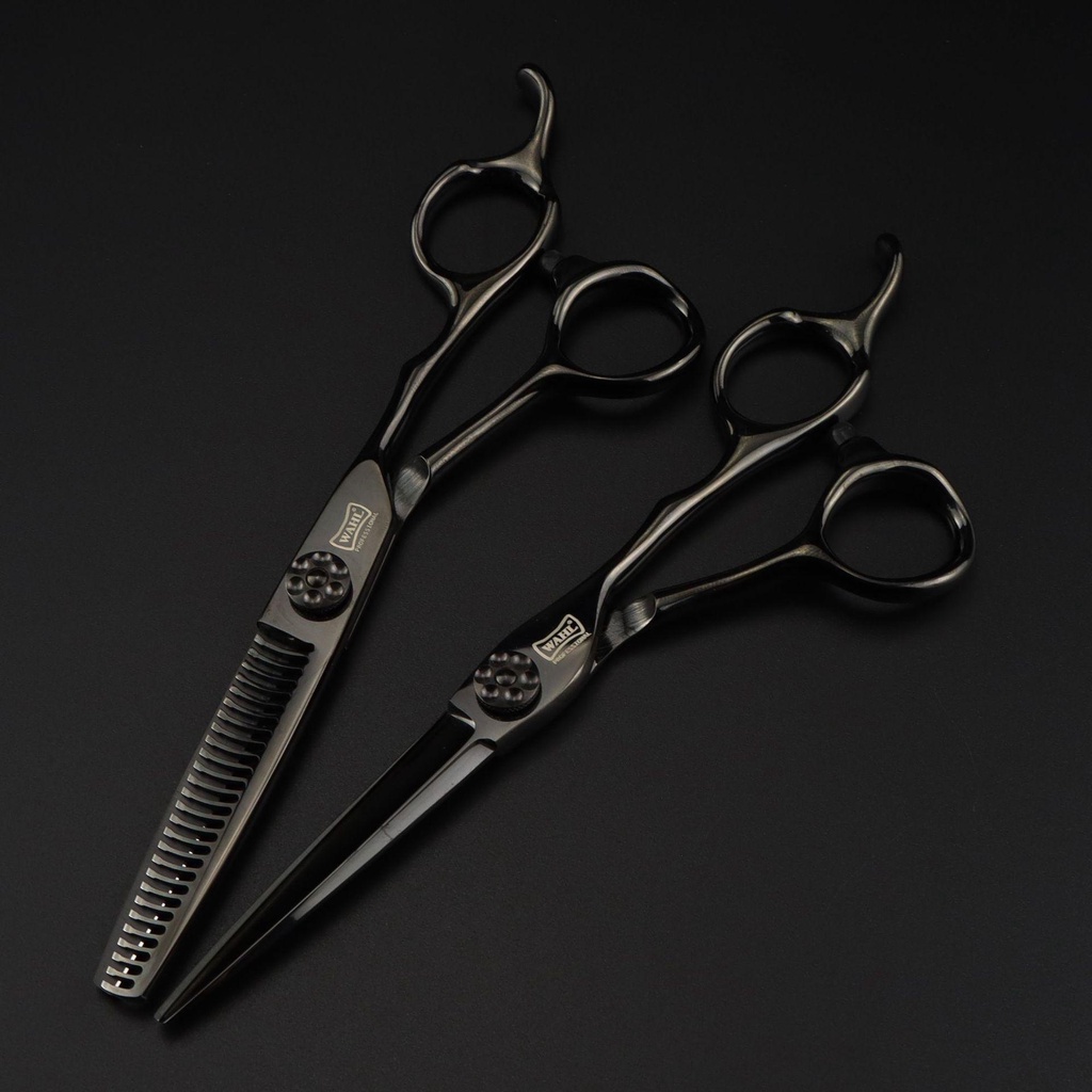 Bộ Kéo Cắt Tóc Wahl FHR60 Đen - 6inch - Thép 440C