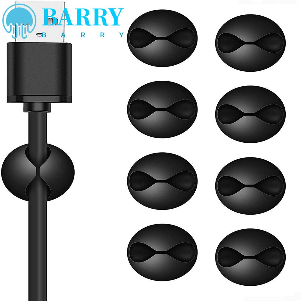 BARRY Set 20 Kẹp Cố Định Dây Cáp Màu Đen Tự Dính Sắp Xếp Gọn Gàng Cho Nội Thất Xe Hơi