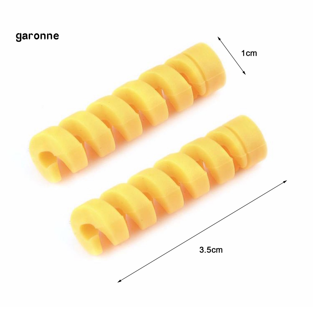 1 Cặp Dây Quấn Bảo Vệ Cáp Sạc / Điện Thoại / Máy Tính / Laptop Hình Xoắn Ốc Bằng Nhựa Bền Chống Rối