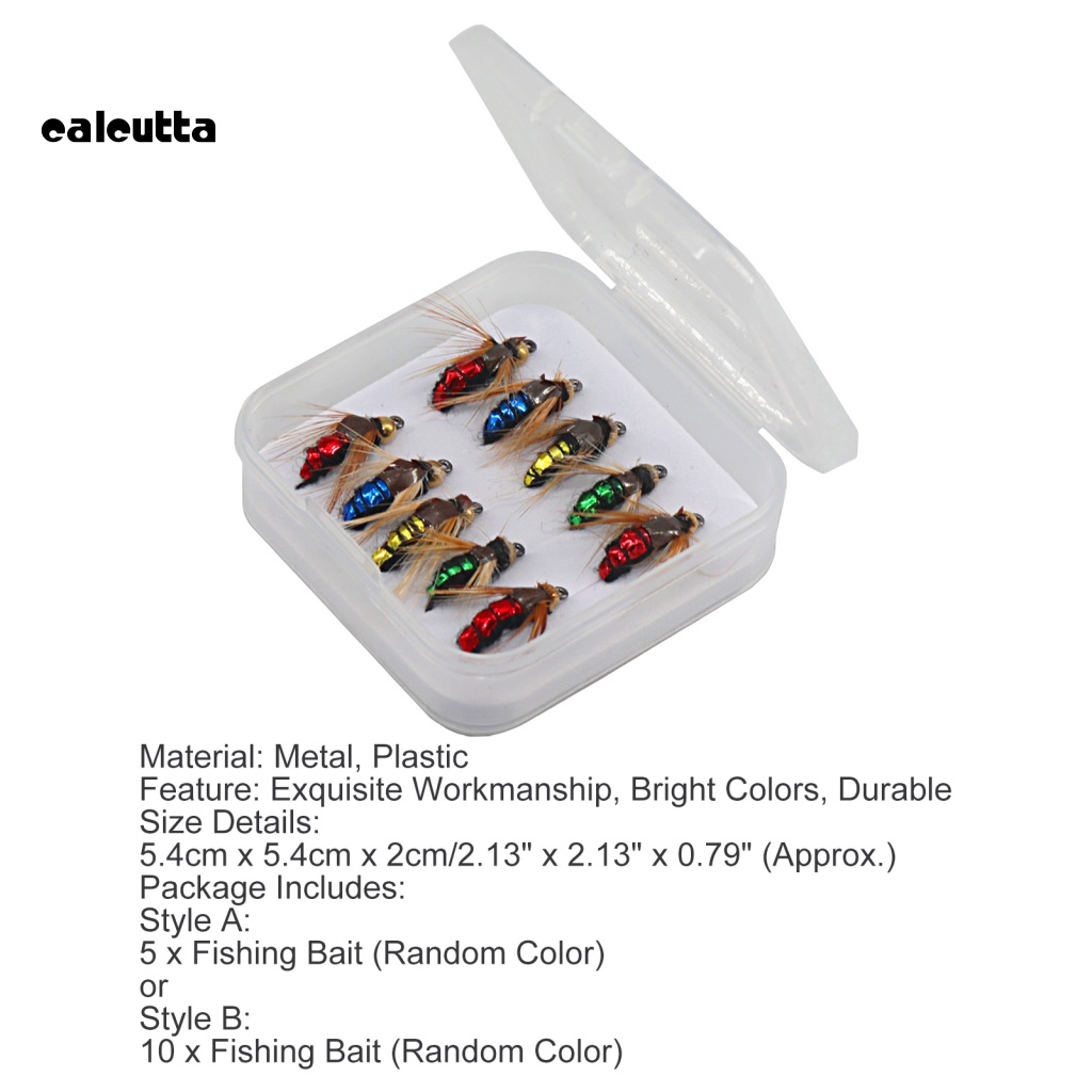 Set 5 / 10 Mồi Câu Cá Giả Có Độ Dẻo Cao Màu Sắc Tươi Sáng