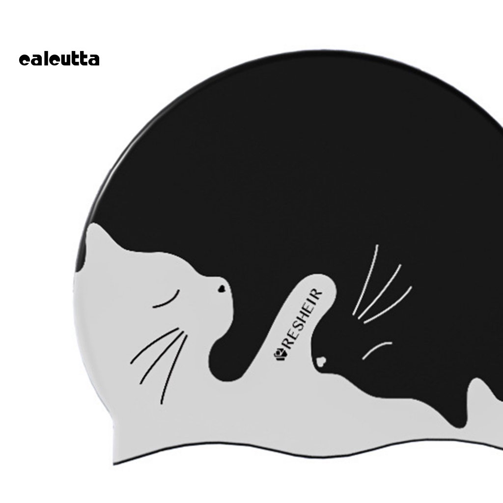 Mũ Bơi Silicon Chống Thấm Nước Họa Tiết Hoạt Hình Bảo Vệ Tai Cho Bé