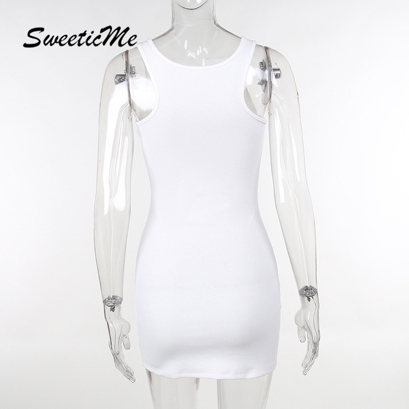 Đầm Cổ Chữ U Lưng Thấp Màu Trơn Thời Trang Mới 2023 Dành Cho Nữ