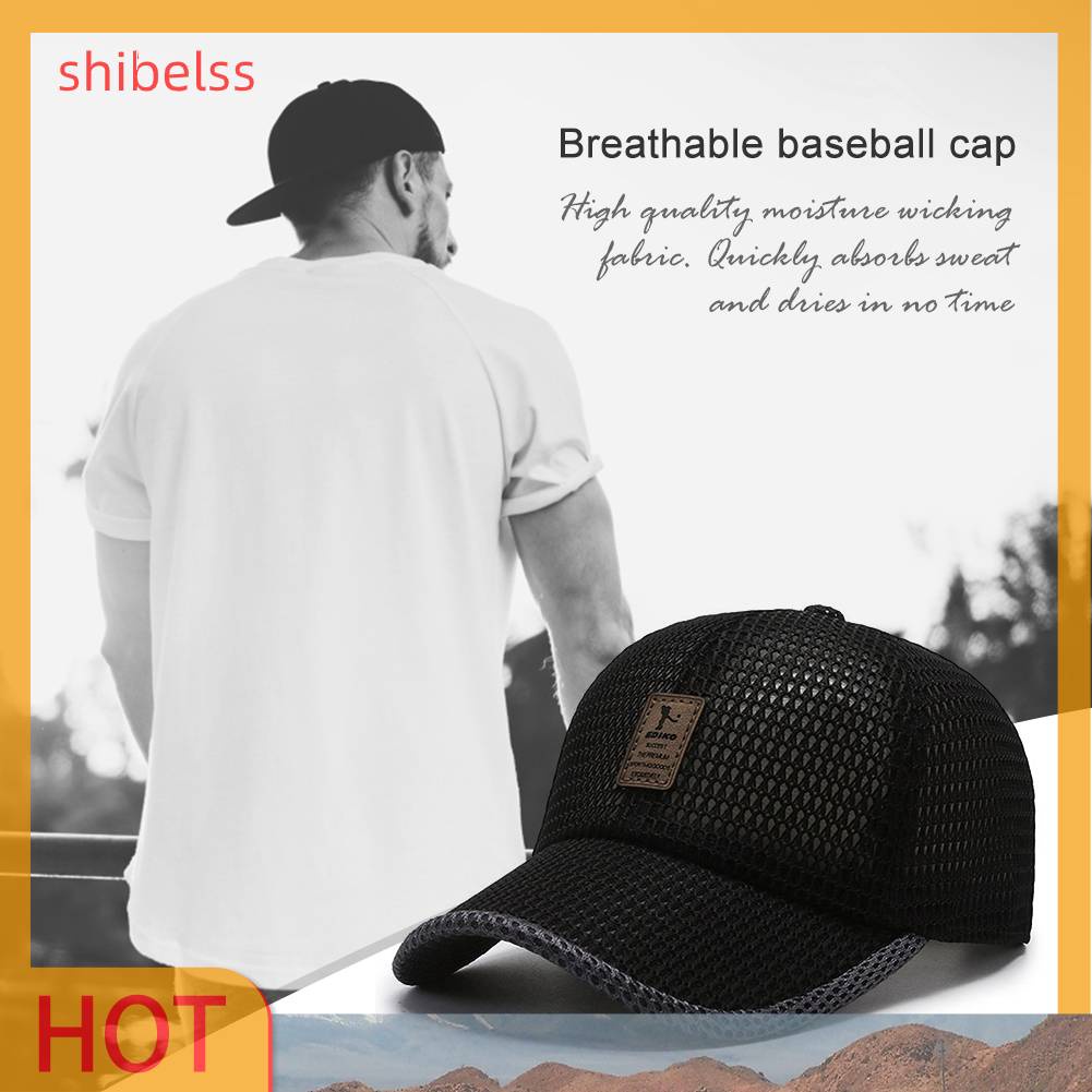 Mũ Lưỡi Trai Phối Lưới Thoáng Khí Thời Trang Mùa Hè Cho Nam Và Nữ