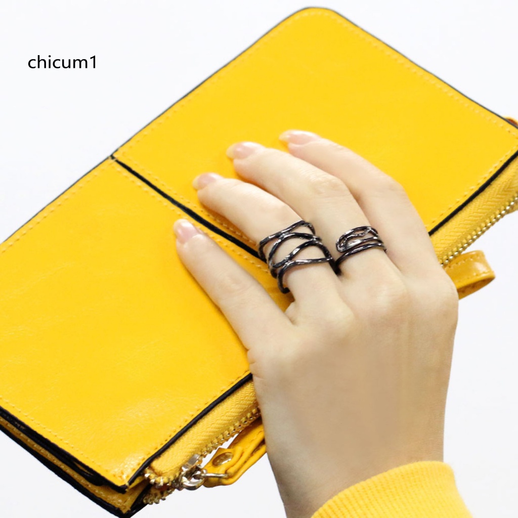 Nhẫn Đeo Khớp Ngón Tay Màu Đen Phong Cách Vintage Tinh Tế Có Thể Điều Chỉnh
