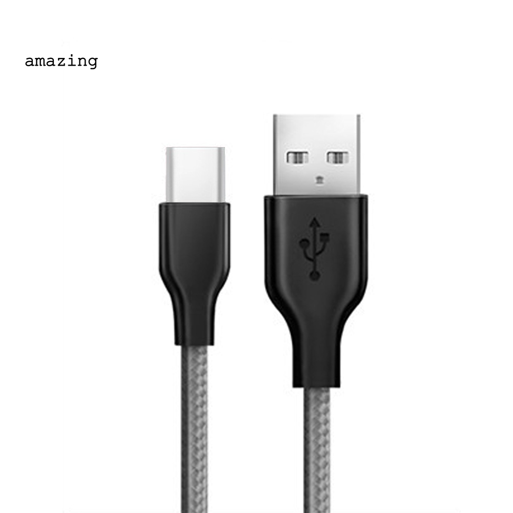 Dây Cáp Sạc Nhanh Micro USB / Type C Bằng Nylon Bện Dài 1m Dành Cho Điện Thoại Di Động
