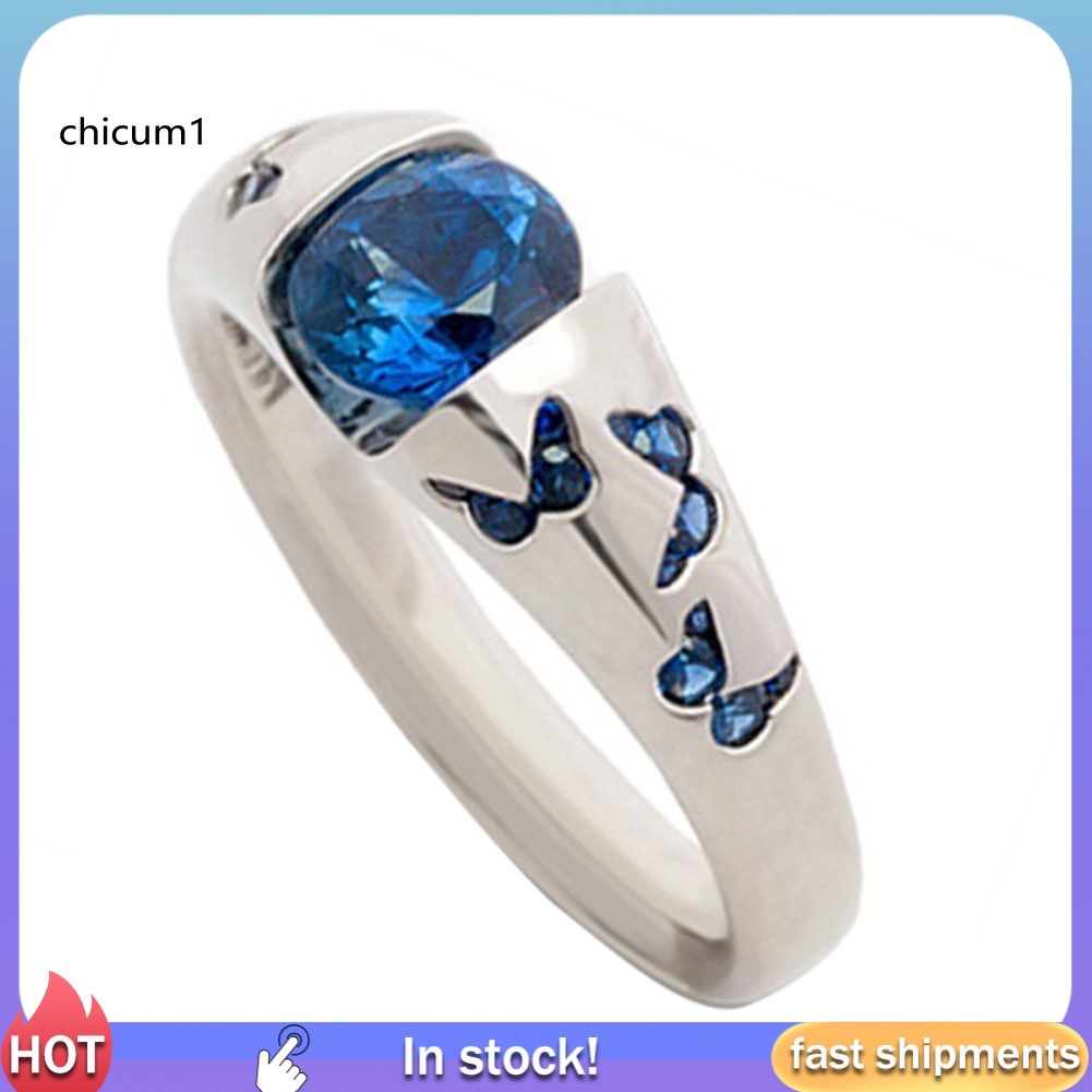 Nhẫn Hình Bướm Đính Đá Thời Trang Cho Nữ