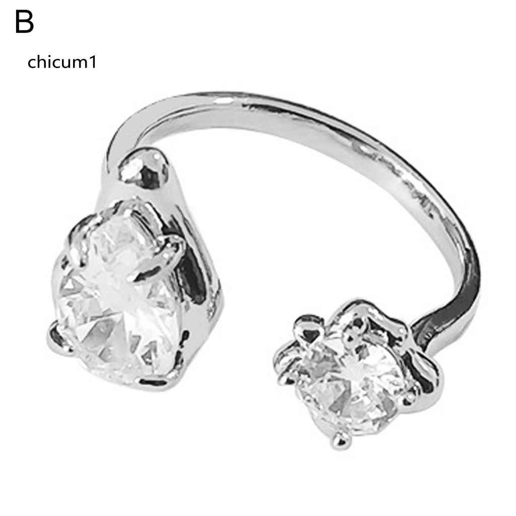 Nhẫn Hở Hình Nhện Đính Đá Lấp Lánh Có Thể Điều Chỉnh