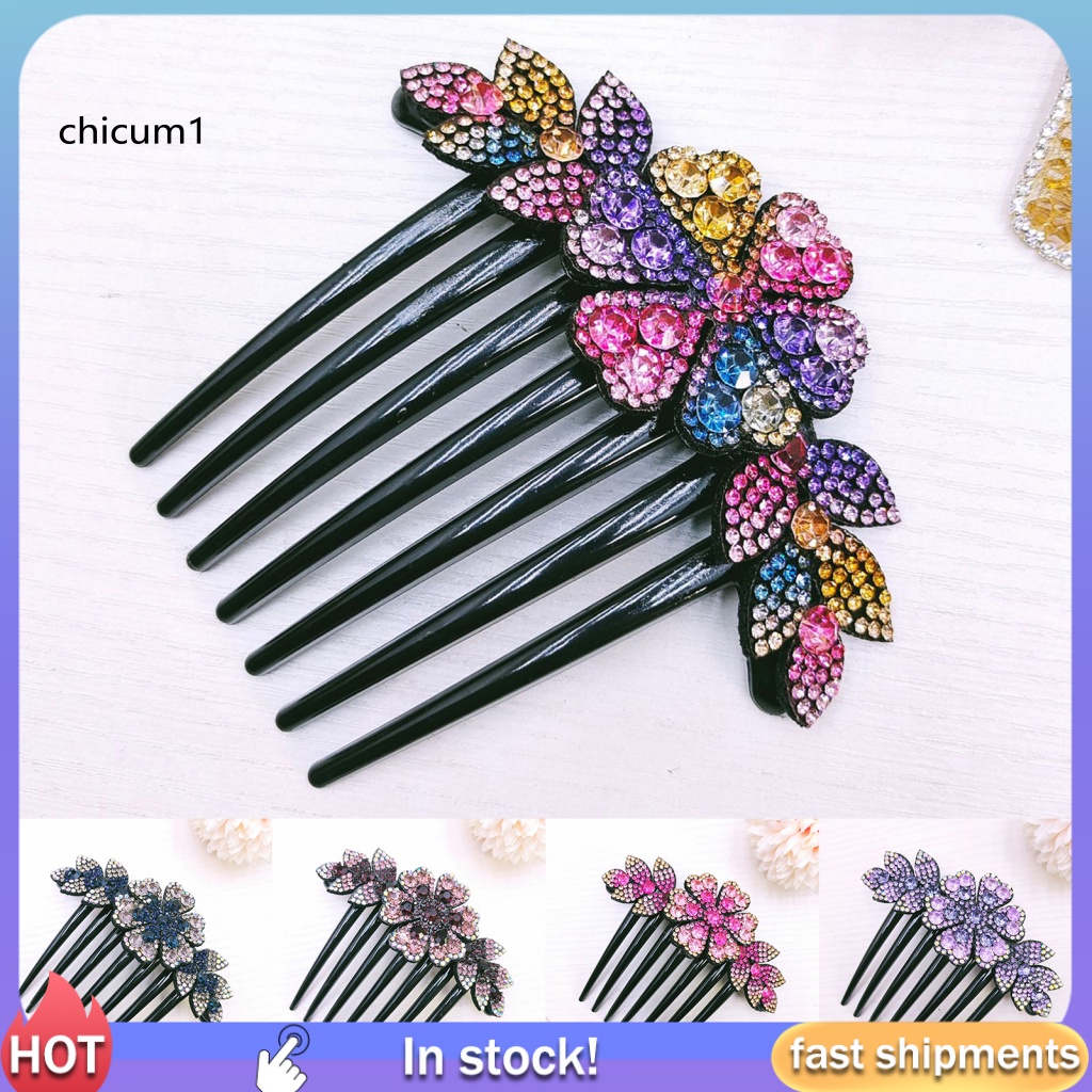 Lược Cài Tóc Đính Đá Phong Cách Hàn Quốc Cổ Điển Cho Cô Dâu