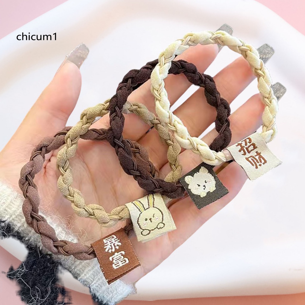 Set 4 / 5 Dây Cột Tóc Co Giãn Nhiều Màu Sắc Thời Trang Dành Cho Nữ