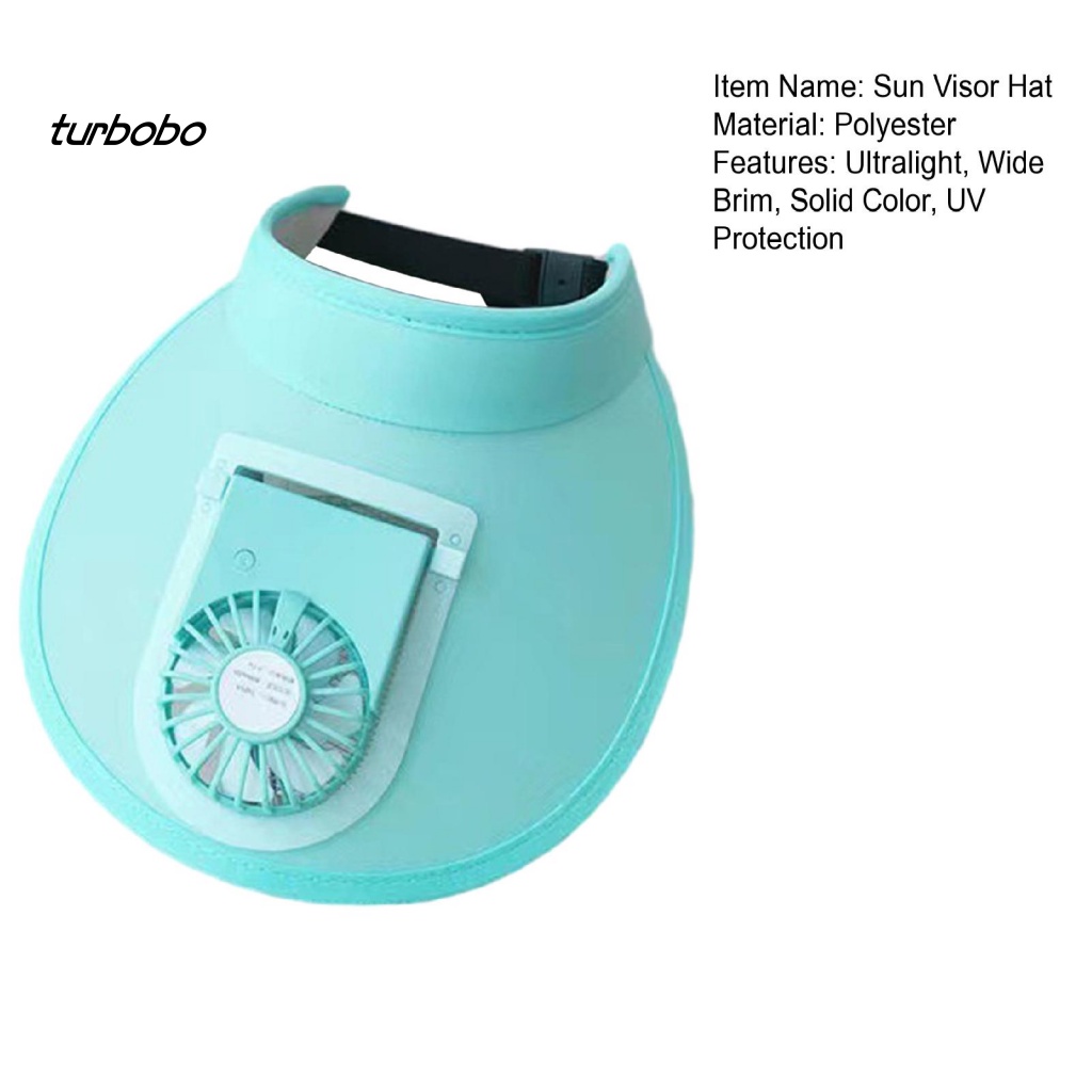 Nón Rộng Vành Chống Nắng 3 Tốc Độ Bằng Polyester Siêu Nhẹ Màu Trơn Tùy Chỉnh Kèm Quạt Tiện Dụng Cho Nữ