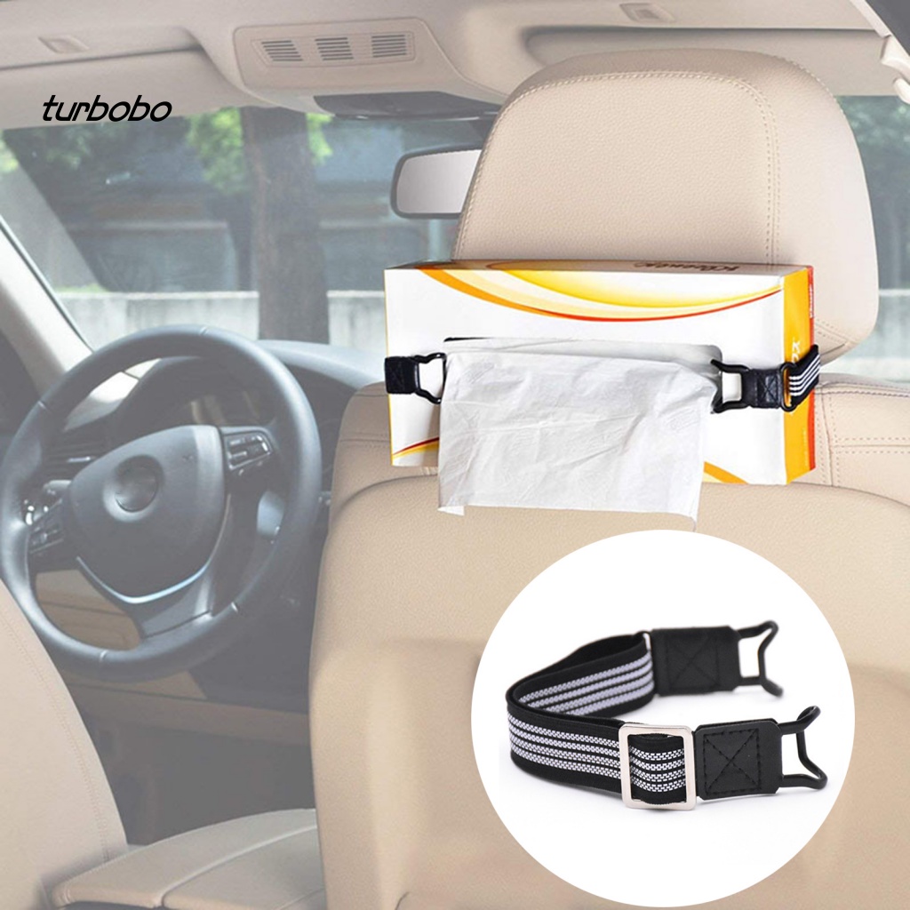 Turbobo Dây Đai Cố Định Hộp Khăn Giấy Có Thể Điều Chỉnh Độ Đàn Hồi Cao Cho Xe Hơi