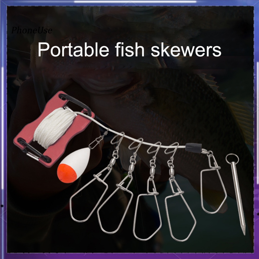 Móc Khóa Dây Câu Cá Bằng Thép Không Gỉ PU Kèm Phao Nổi