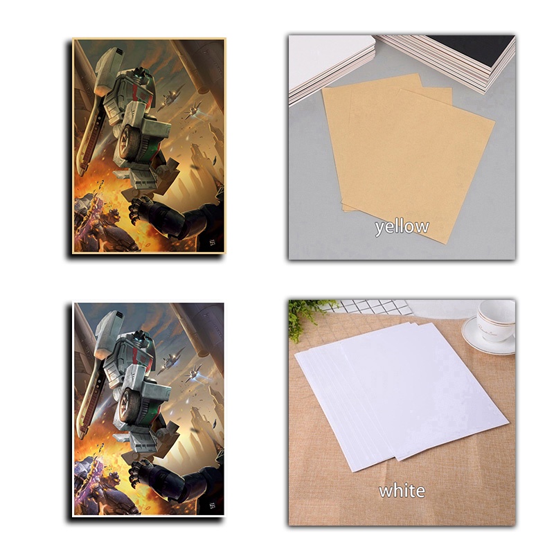 Poster Giấy kraft Hình transformers