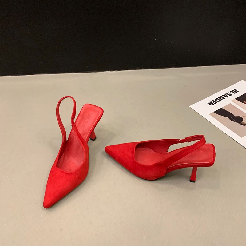 Xăng đan Cao Gót Mũi Nhọn Phong Cách Pháp Thanh Lịch