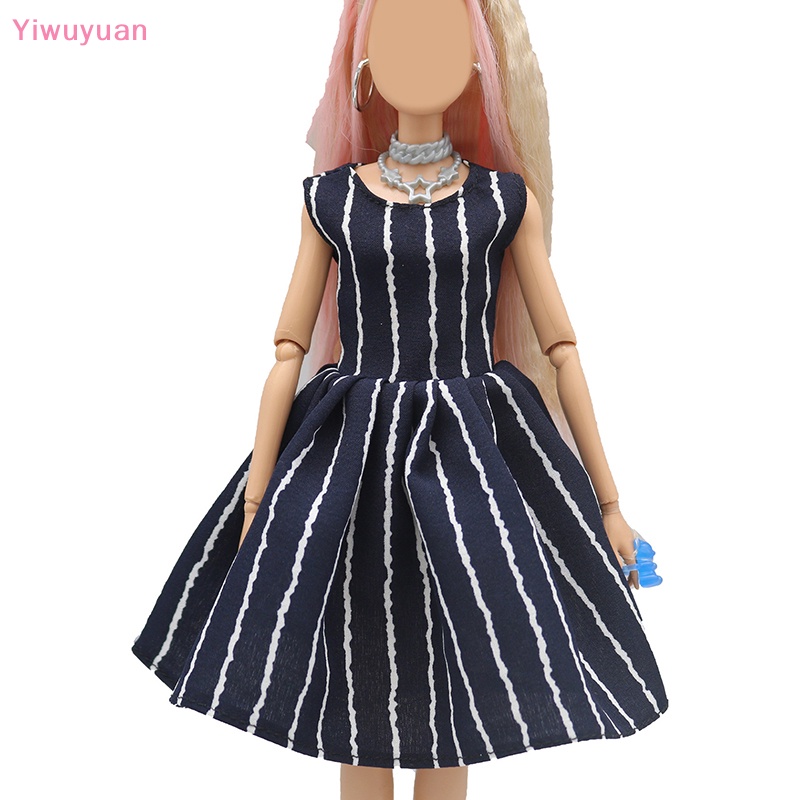 < Yiwuyuan > Đầm Búp Bê Kẻ Sọc Thời Trang Nhiều Kiểu Dáng Sáng Tạo Và Thiết Thực 29cm