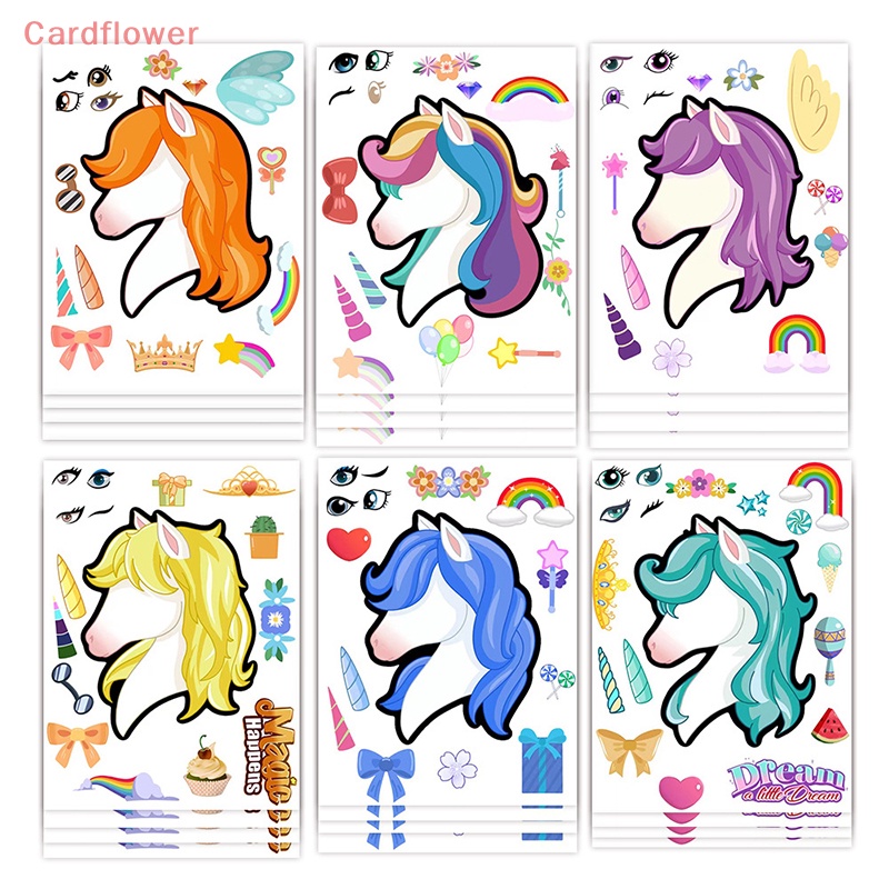 8 Miếng Dán Xếp Hình Kỳ Lân Dễ Thương Cho Bé