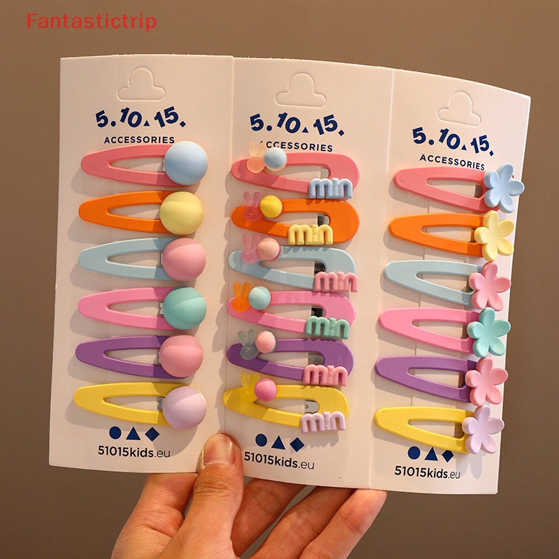 1 Bộ Kẹp Tóc Hình Nơ / Bông Hoa Dễ Thương Dành Cho Bé Gái