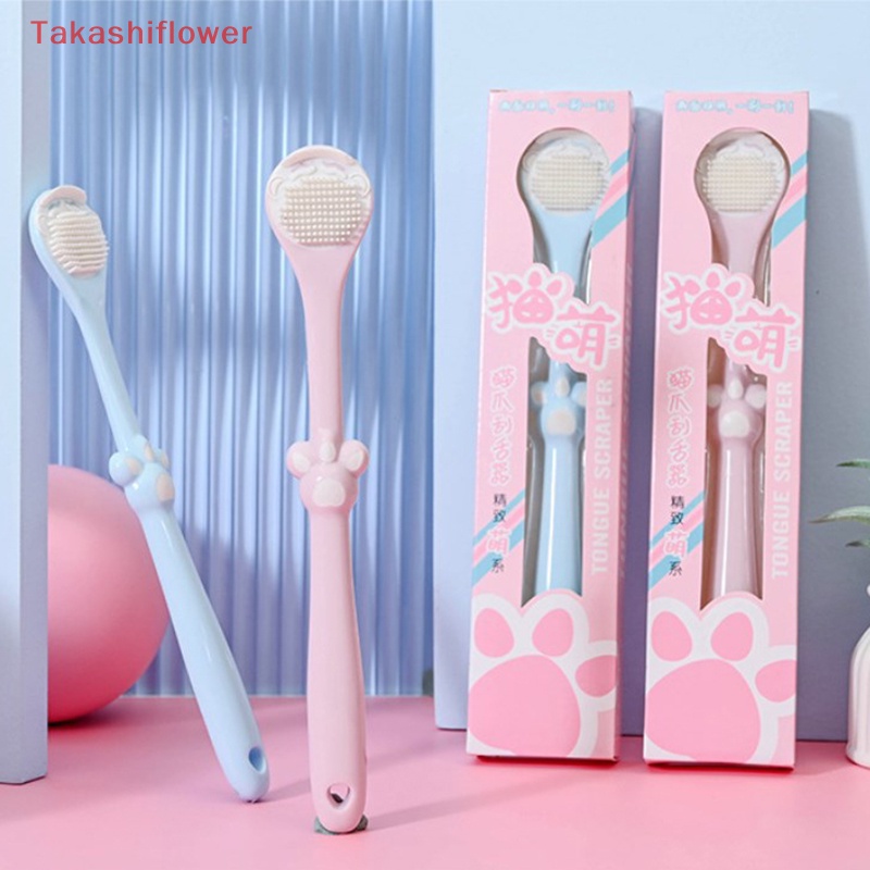 [TakashiflowerV] Bàn Chải Làm Sạch Lưỡi Hình Chân Mèo Làm Sạch Bề Mặt Thoáng Khí Tốt Cho Sức Khỏe