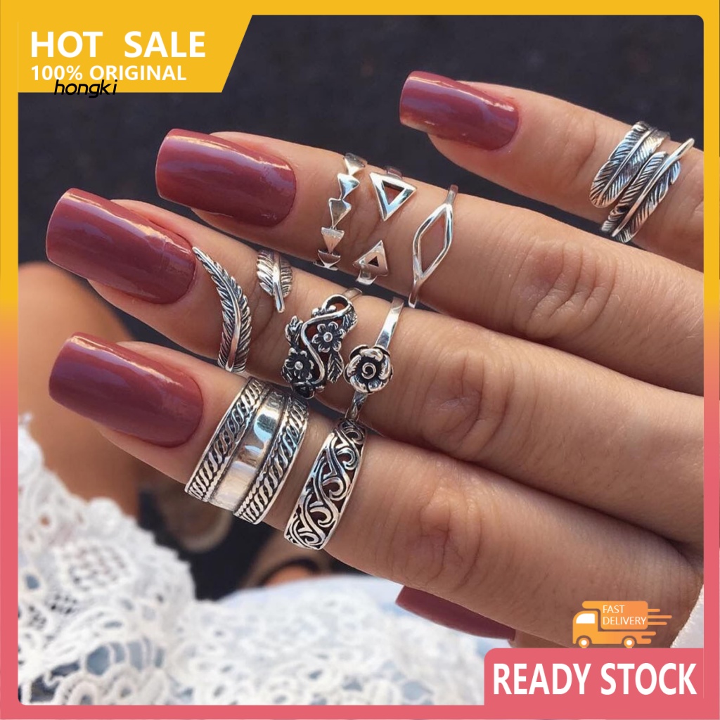 Set 9 NhẫN Cá TíNh Phong CáCh Cổ ĐiểN Cho Nữ
