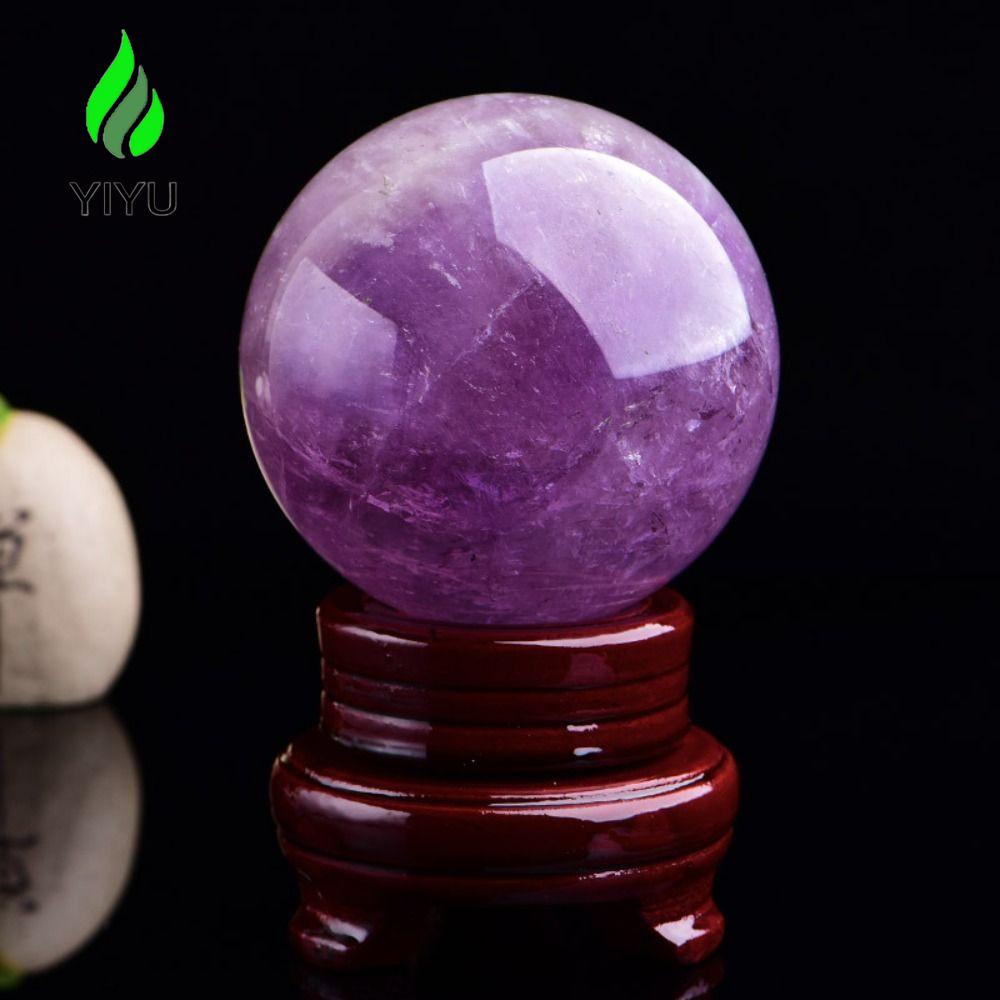 YIYU Quả Cầu Pha Lê Thuần Khiết Bền Bỉ Sáng Tạo Làm Bằng Thủ Công Chữa Bệnh Phong Thủy