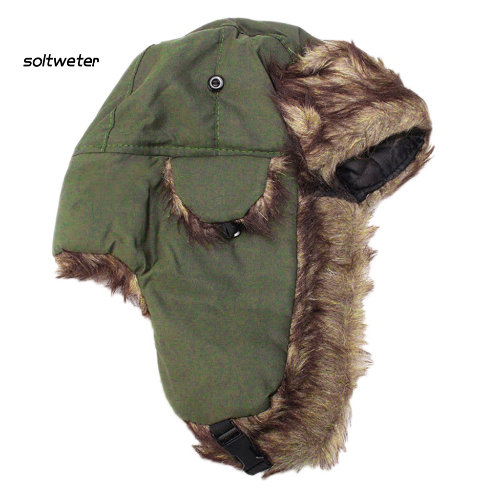 Mũ Lông Giả Unisex Chống Gió Có Thể Điều Chỉnh Cho Hoạt Động Ngoài Trời Mùa Đông