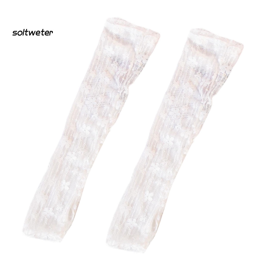 1 Cặp Găng Tay Chống Nắng / Tia UV Dáng Rộng Màu Trơn Siêu Bền Bảo Vệ Thấm Hút Mồ Hôi