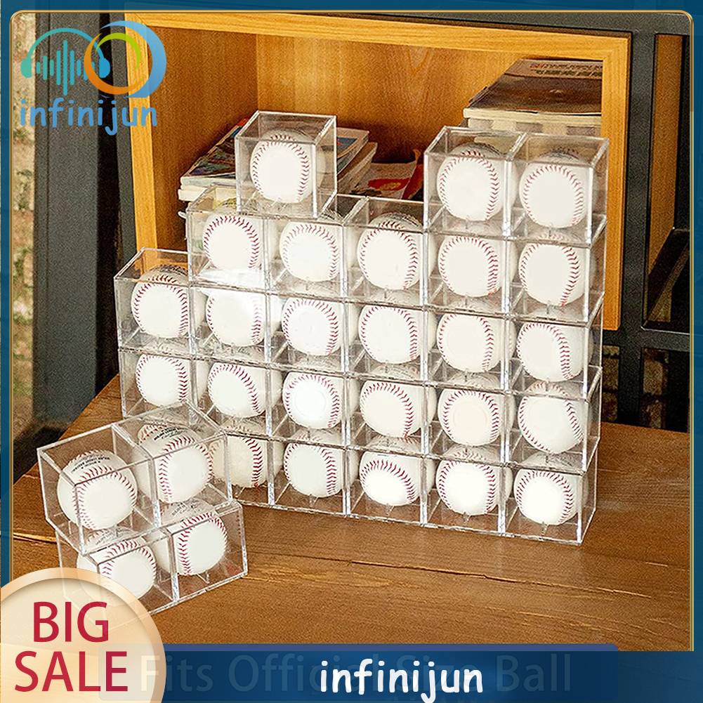 Hộp Trưng Bày Bóng Chày Hình Vuông Bằng Acrylic Trong Suốt Chống Bụi