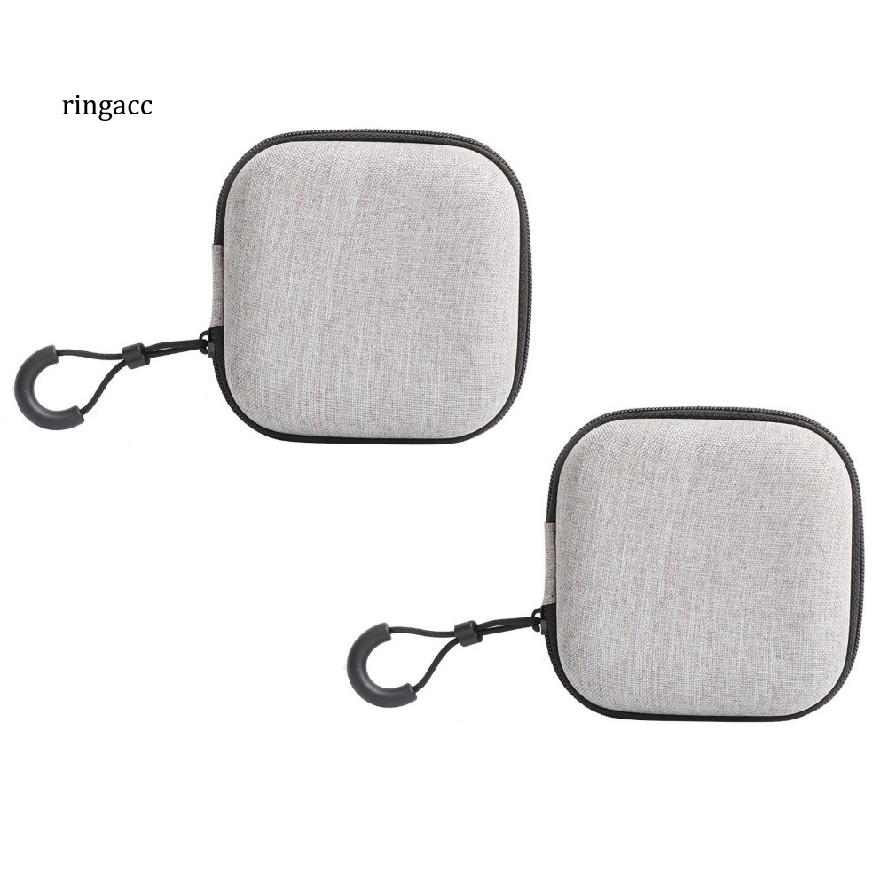 Bộ 2 Túi Đựng Tai Nghe Không Dây EVA Hình Vuông / Tròn Có Khóa Kéo Ốp