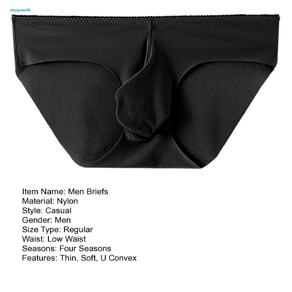 Quần Lót Chữ U Bằng Lụa Lạnh Mềm Mại Thoáng Khí Mau Khô Cho Nam