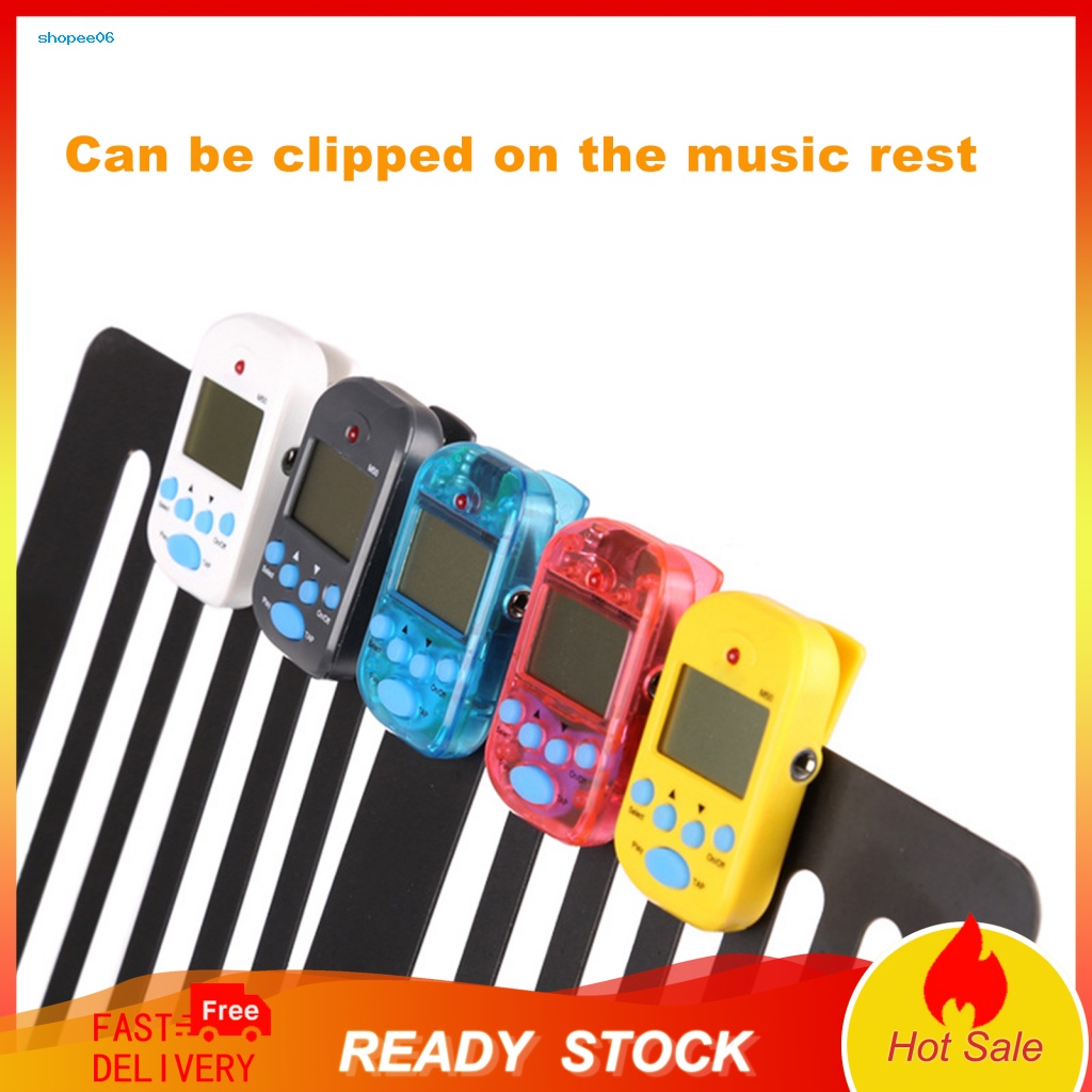 Kẹp Metronome LCD Bằng Nhựa Chuyên Dụng Cho Đàn Guitar Điện