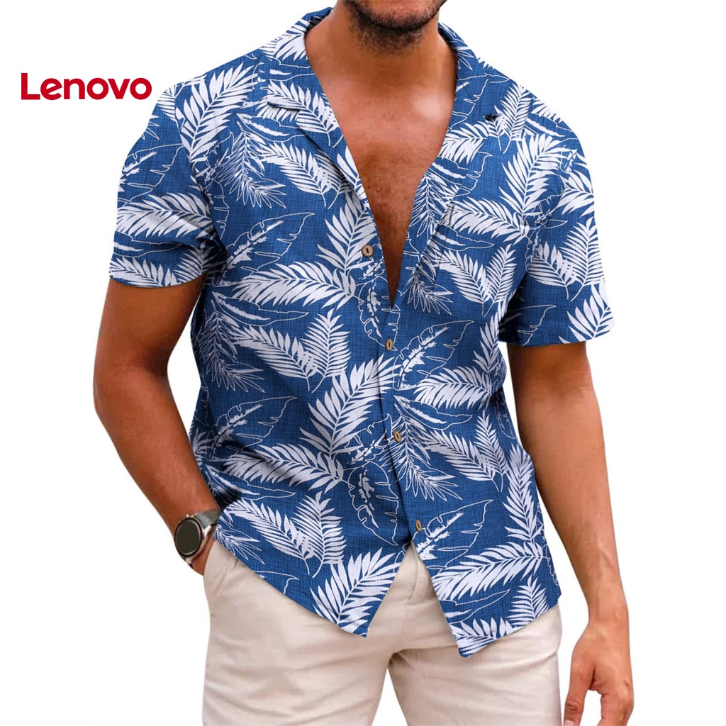 Áo Sơ Mi Tay Ngắn In Họa Tiết Hoa Hướng Dương Thời Trang Mùa Hè Cho Nam