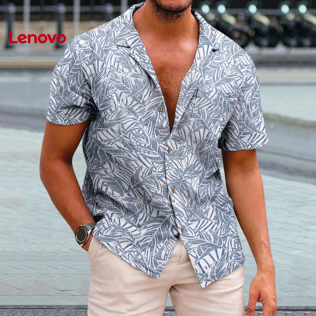Áo Sơ Mi Tay Ngắn In Họa Tiết Hoa Hướng Dương Thời Trang Mùa Hè Cho Nam