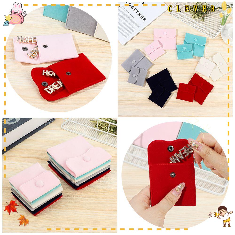 CLEVER Túi Nhung Đựng Trang Sức Thiết Kế Mới Cao Cấp Thời Trang