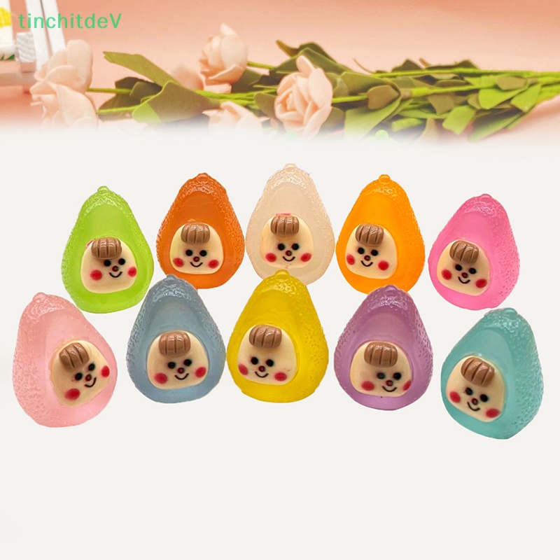 [TinchitdeV] Set 2 Quả Bơ Mini Dạ Quang Trang Trí Tiểu Cảnh / Nhà Búp Bê