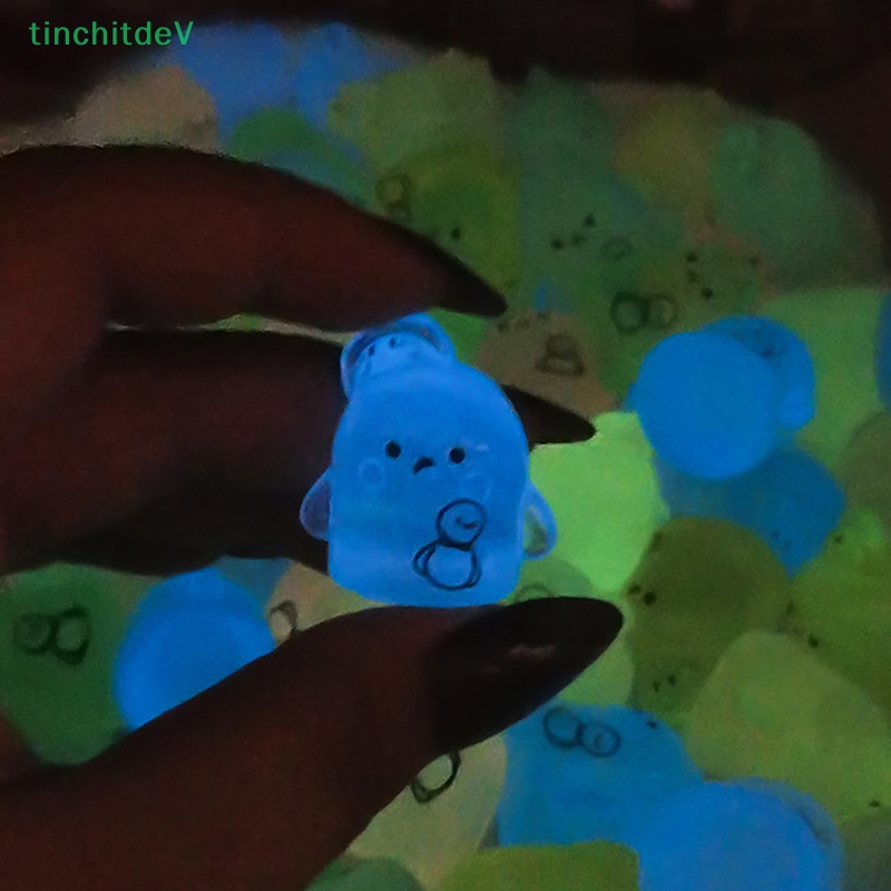 Set 2 Quả Trứng Dạ Quang Bằng Nhựa Resin Mini DIY Dễ Thương Trang Trí Bàn Làm Việc Cho Trẻ Em