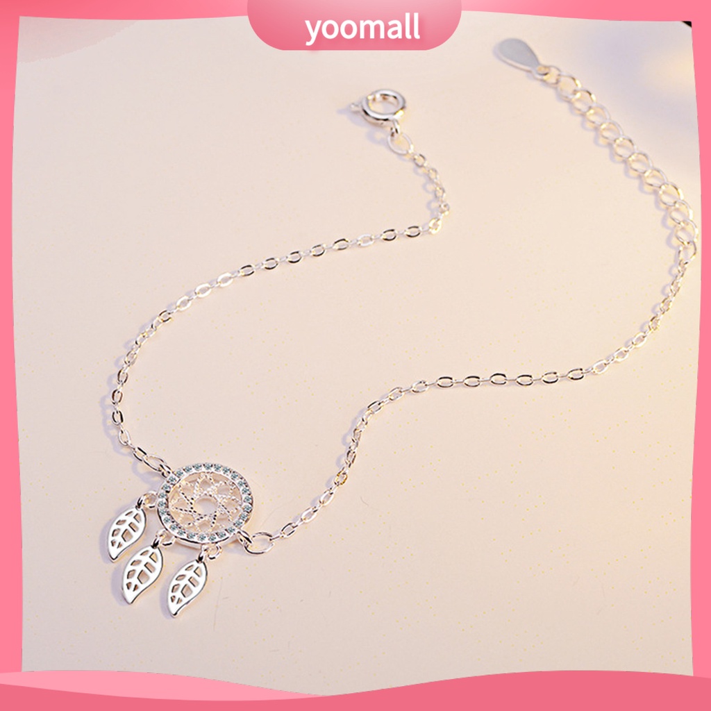 [YM] Lắc chân Hình Dreamcatcher Phối Tua Rua Bằng Đồng Quyến Rũ Chống Ăn Mòn Cho Nữ Cuộc