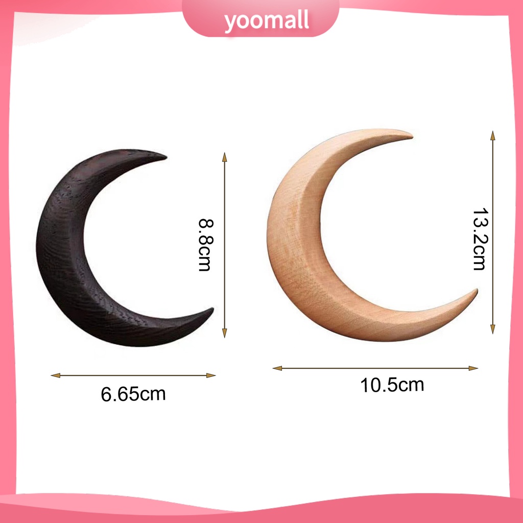 Trâm Cài Tóc Bằng Gỗ Hình Bán Nguyệt / Mặt Trăng Phong Cách Cổ Điển Thanh Lịch Dành Cho Nữ