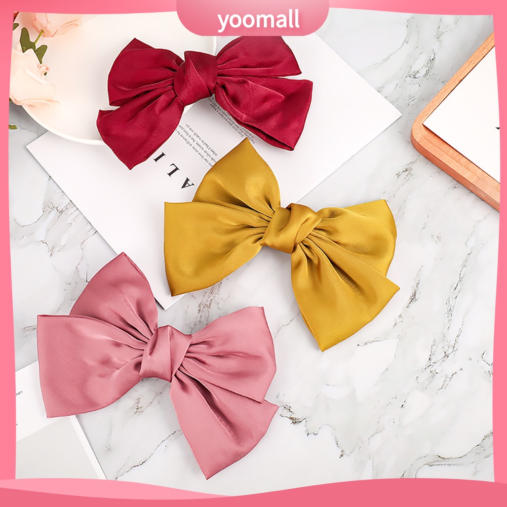 Kẹp Tóc Nơ Lớn Màu Sắc Ngọt Ngào Cho Nữ