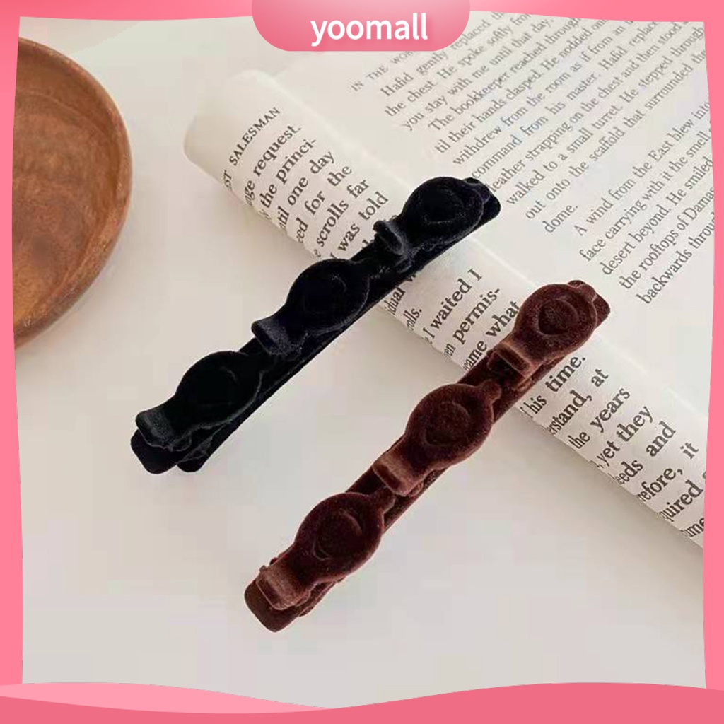 Kẹp Tóc Hai Lớp Bằng Nhung Phong Cách Hàn Quốc Thanh Lịch