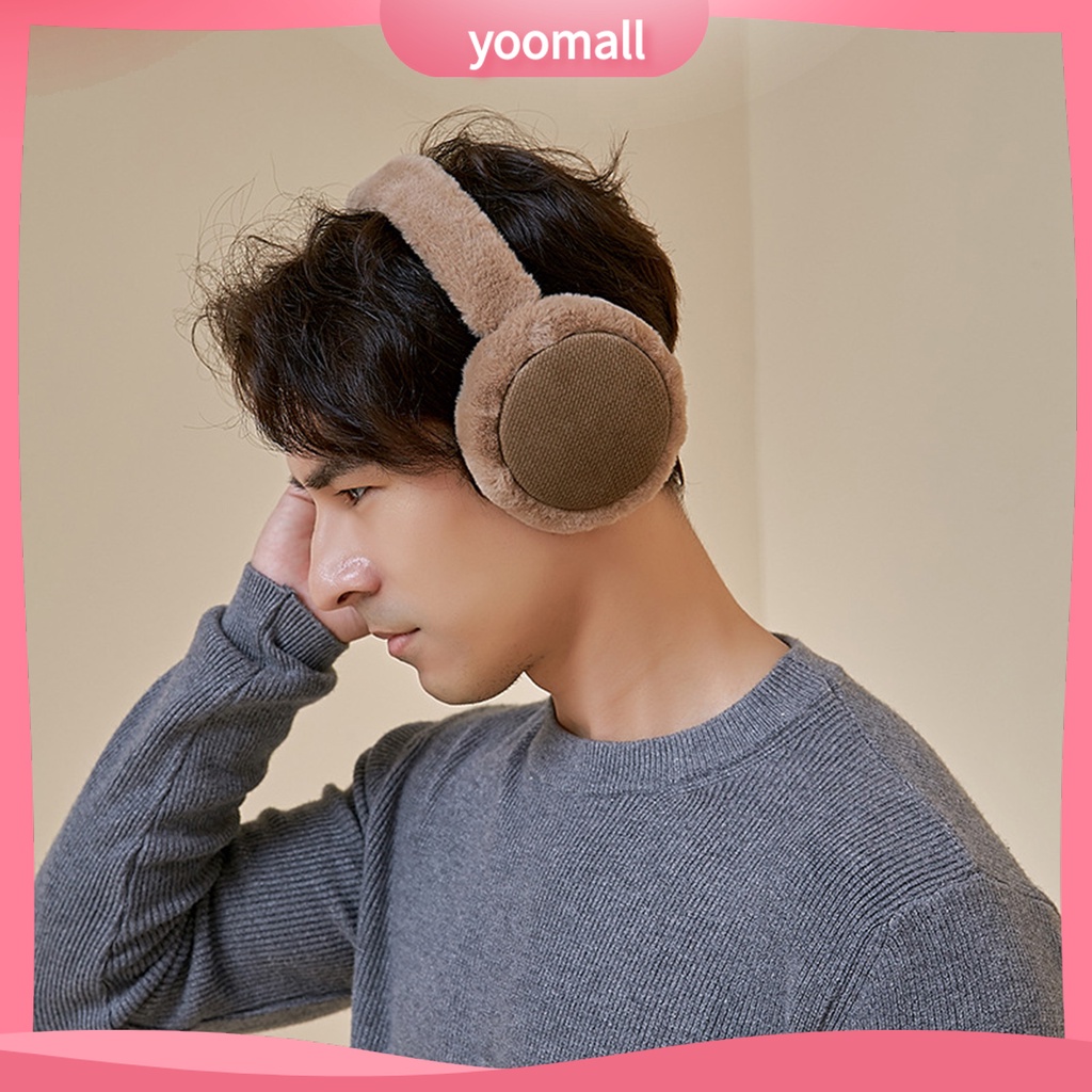 Bông Chụp Tai Giữ Ấm Chống Ngã Màu Sắc Trơn Co Giãn Tốt Có Thể Điều Chỉnh Dành Cho Nam Và Nữ