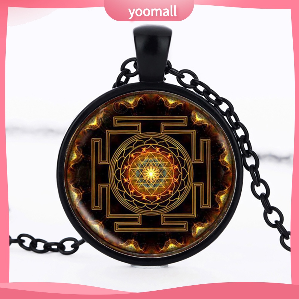 Vòng cổ Mặt Tròn Họa Tiết Mandala Thời Trang