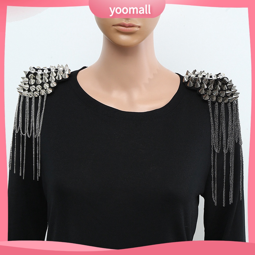 Ghim Cài Áo Dây Xích Tua Rua Đính Đá Lấp Lánh Sang Trọng Cho Nữ