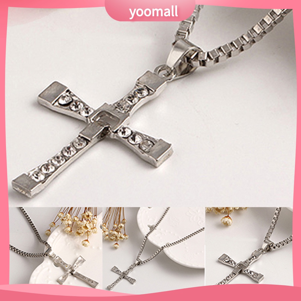 Vòng cổ Mặt Thánh Giá Đính Đá Thời Trang Dành Cho Nam