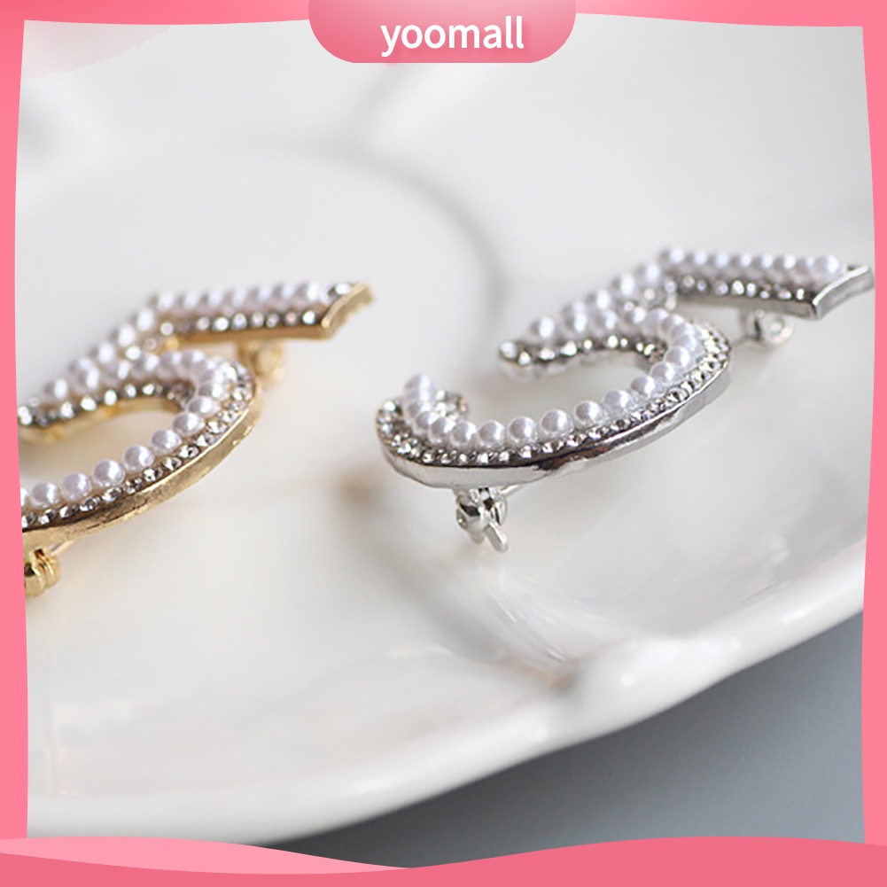 Ghim Cài Áo Đính 5 Viên Ngọc Trai Nhân Tạo Thời Trang Dành Cho Nữ