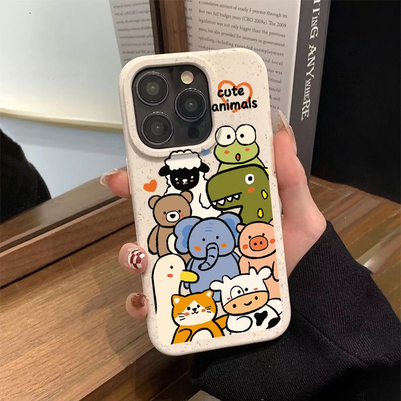 Ốp Điện Thoại Mềm Chống Sốc In Hình Sở Thú Đơn Giản Cho Iphone 7 14Promax 8Plus 12 13 11 P5ON