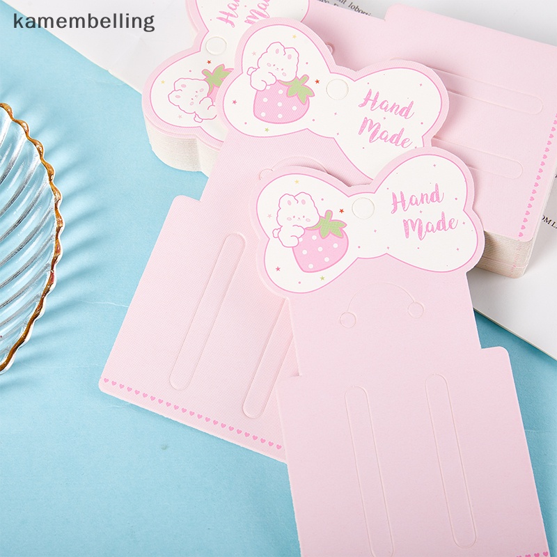 Set 50 Thẻ Giấy Treo Trưng Bày Kẹp Tóc Hình Nơ Dễ Thương